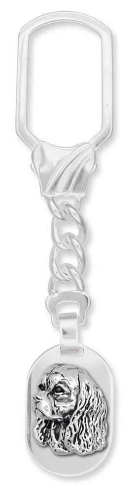 Cavalier King Charles Spaniel Key Ring Jewelry Handmade Sterling Silver KC8-K