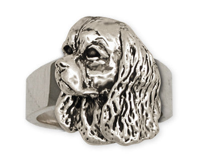 Cavalier King Charles Spaniel Statement Ring Jewelry Handmade Sterling Silver KC8-R