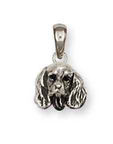 Cavalier King Charles Spaniel Pendant Jewelry Handmade Sterling Silver KC9-P