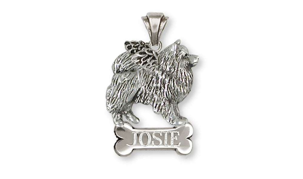 Keeshond Angel Charms Keeshond Angel Personalized Pendant Sterling Silver Dog Jewelry Keeshond Angel jewelry