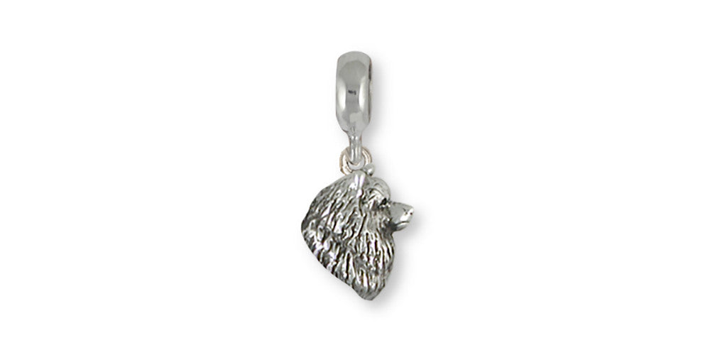 Keeshond Charms Keeshond Charm Slide Sterling Silver Dog Jewelry Keeshond jewelry