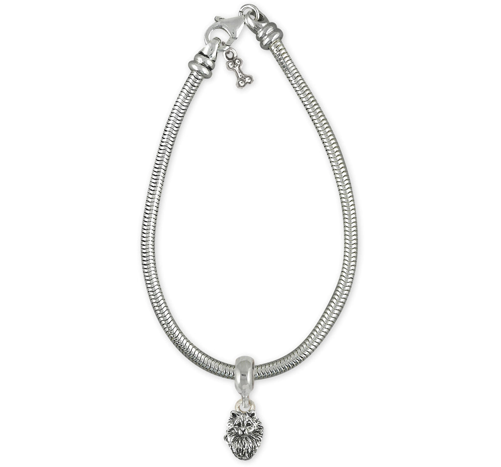Keeshond Charms Keeshond Slide Bracelet And Charm Sterling Silver Keeshond Jewelry Keeshond jewelry