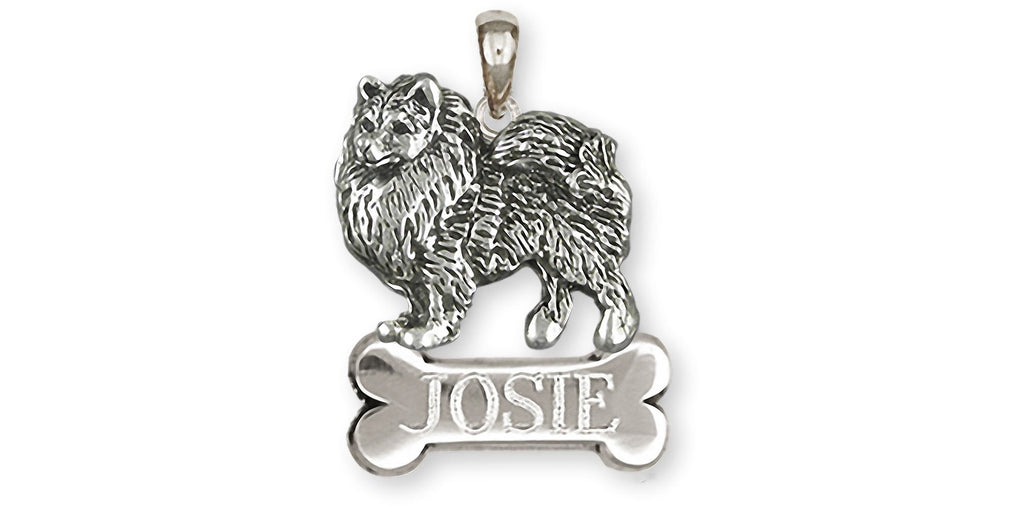 Keeshond Charms Keeshond Personalized Pendant Sterling Silver Keeshond Jewelry Keeshond jewelry