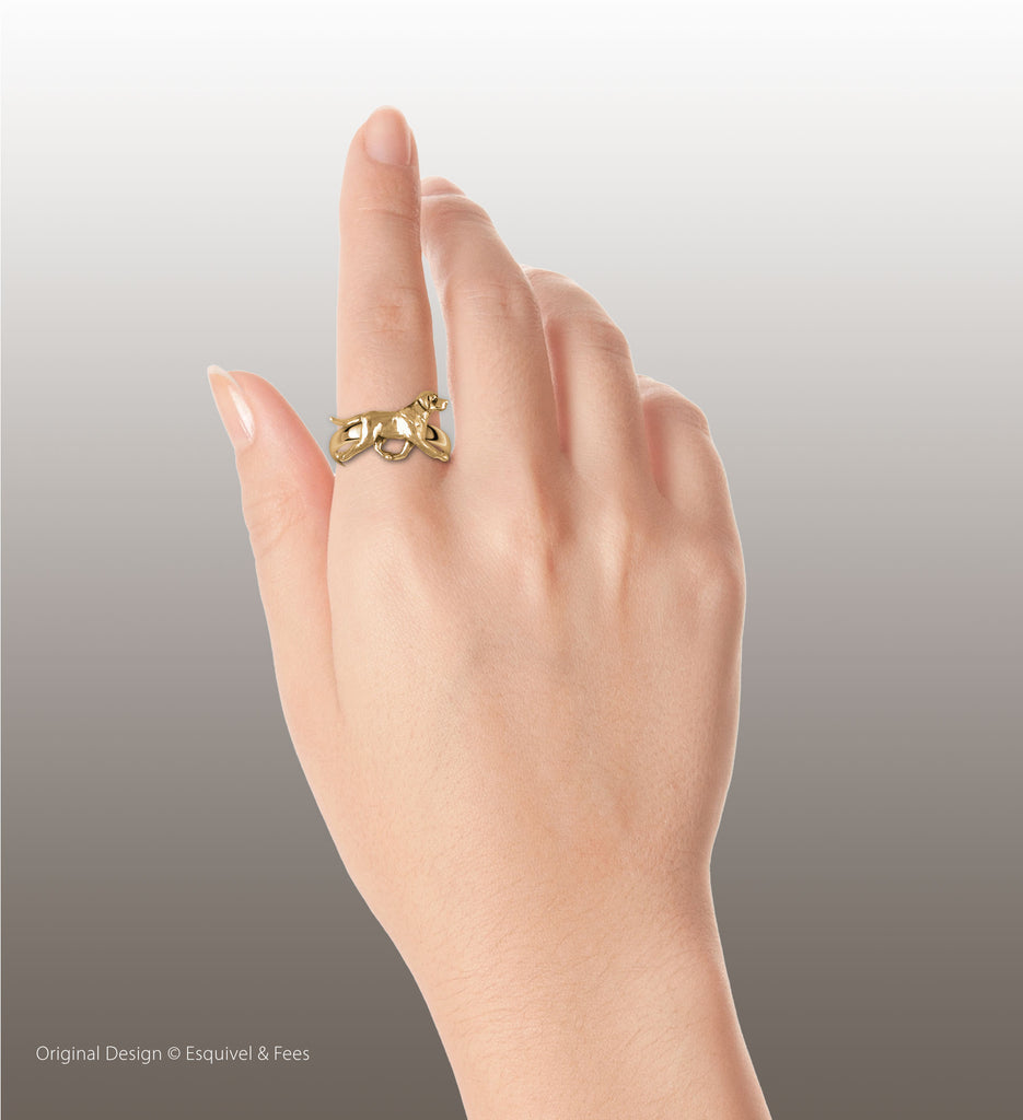 Labrador Retriever Jewelry 14k Gold Handmade Labrador Ring  LB93X-RG