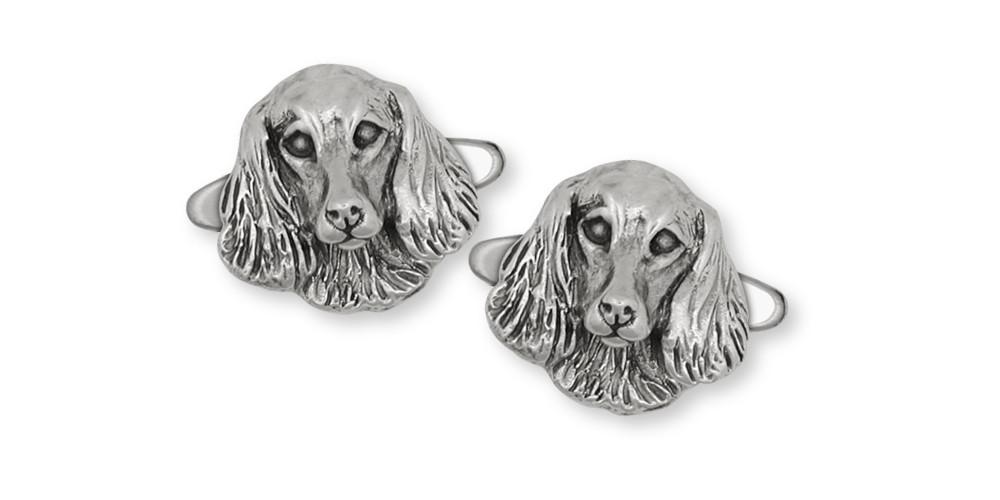 Long Hair Dachshund Charms Long Hair Dachshund Cufflinks Sterling Silver Dog Jewelry Long Hair Dachshund jewelry