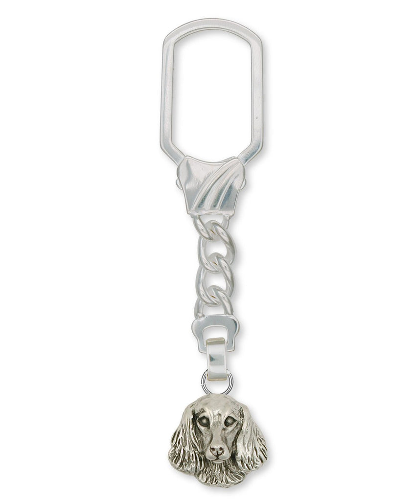 Long Hair Dachshund Charms Long Hair Dachshund Key Ring Sterling Silver Dog Jewelry Long Hair Dachshund jewelry