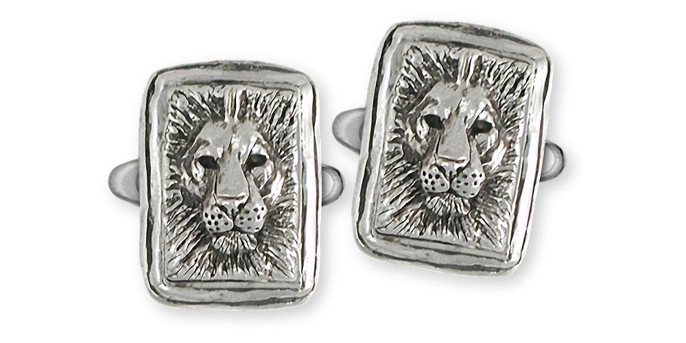 Lion Charms Lion Cufflinks Sterling Silver Lion Jewelry Lion jewelry