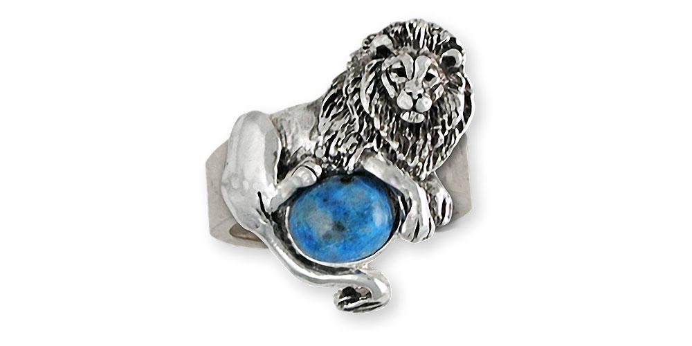 Lion Charms Lion Ring Sterling Silver Lion Jewelry Lion jewelry