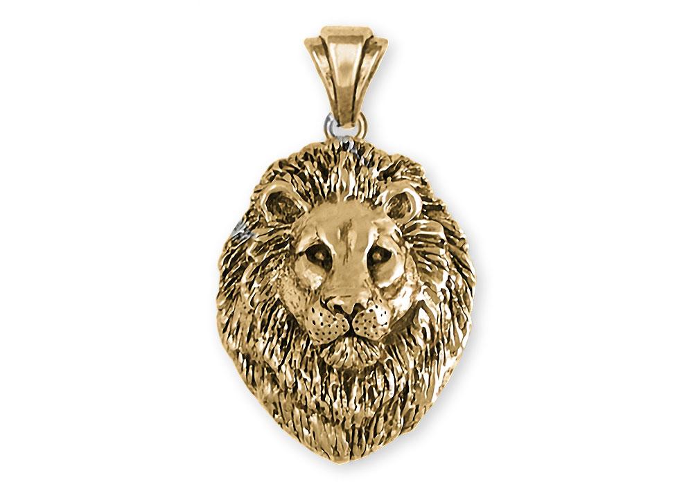Lion Charms Lion Pendant 14k Gold Lion Jewelry Lion jewelry