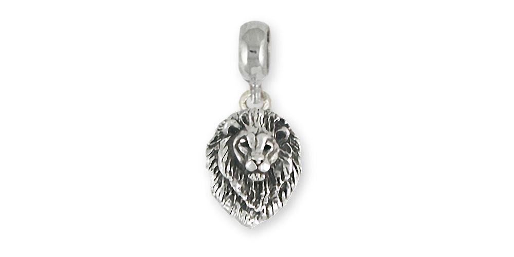 Lion Charms Lion Charm Slide Sterling Silver Lion Jewelry Lion jewelry