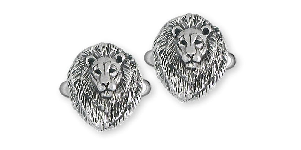 Lion Charms Lion Cufflinks Sterling Silver Lion Jewelry Lion jewelry