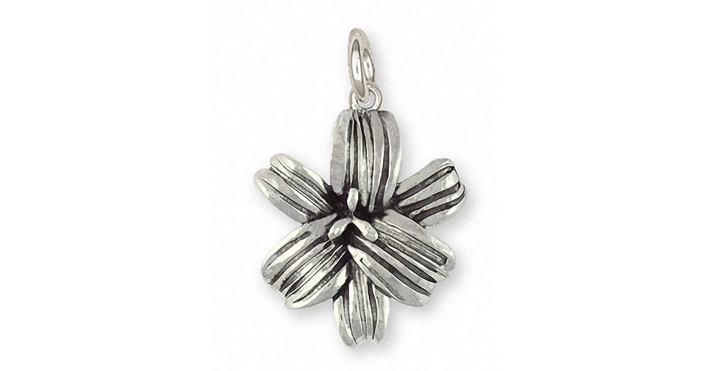 lily flower charm Lily Charm Jewelry Sterling Silver Handmade Flower Charm LLY-C