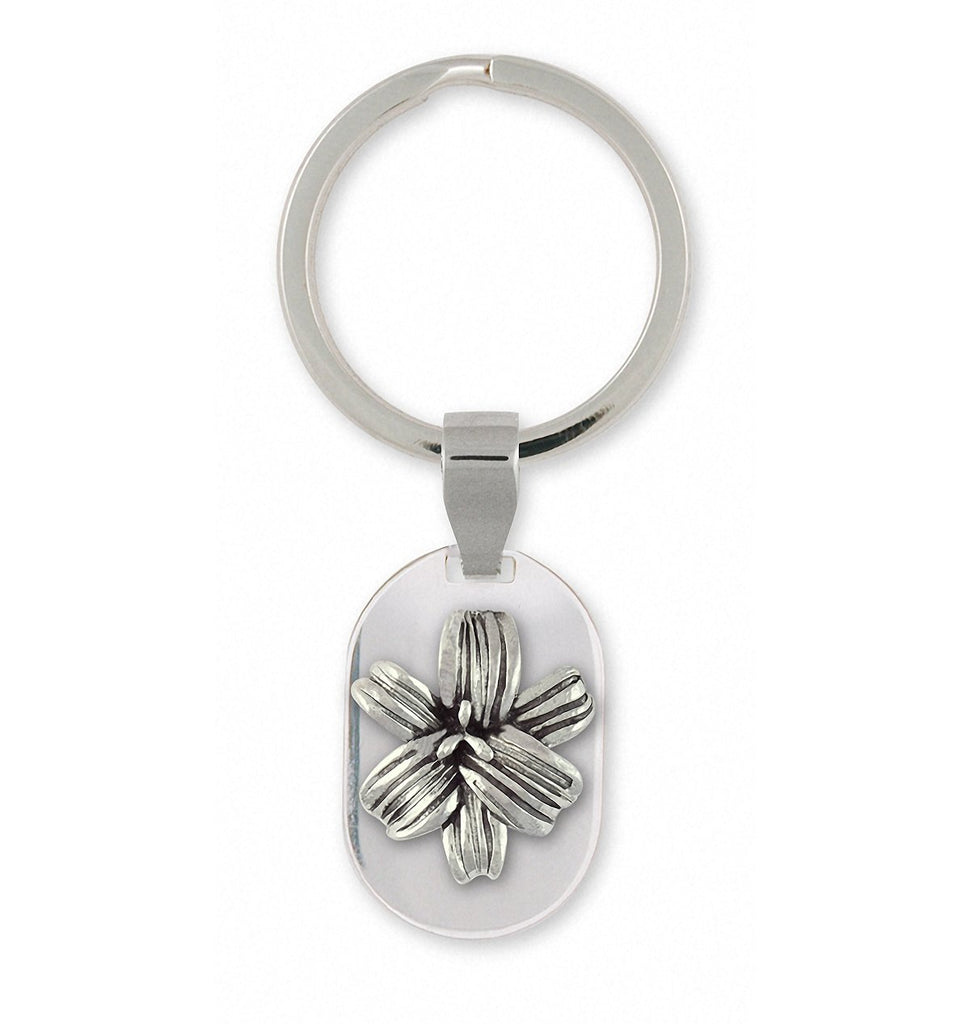 Lily Charms Lily Key Ring Sterling Silver Flower Jewelry Lily jewelry