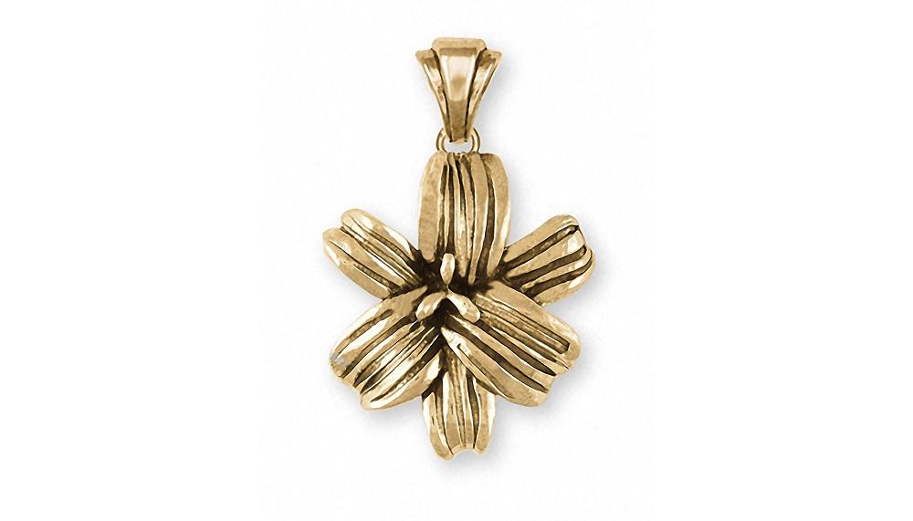 lily flower jewellery Lily Pendant Jewelry 14k Gold Handmade Flower Pendant LLY-PG