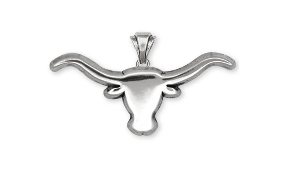 Longhorn Charms Longhorn Pendant Sterling Silver Longhorn Jewelry Longhorn jewelry