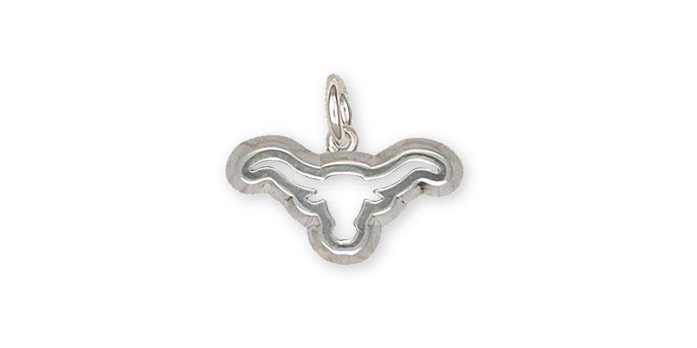 Longhorn Charms Longhorn Charm Sterling Silver Longhorn Jewelry Longhorn jewelry