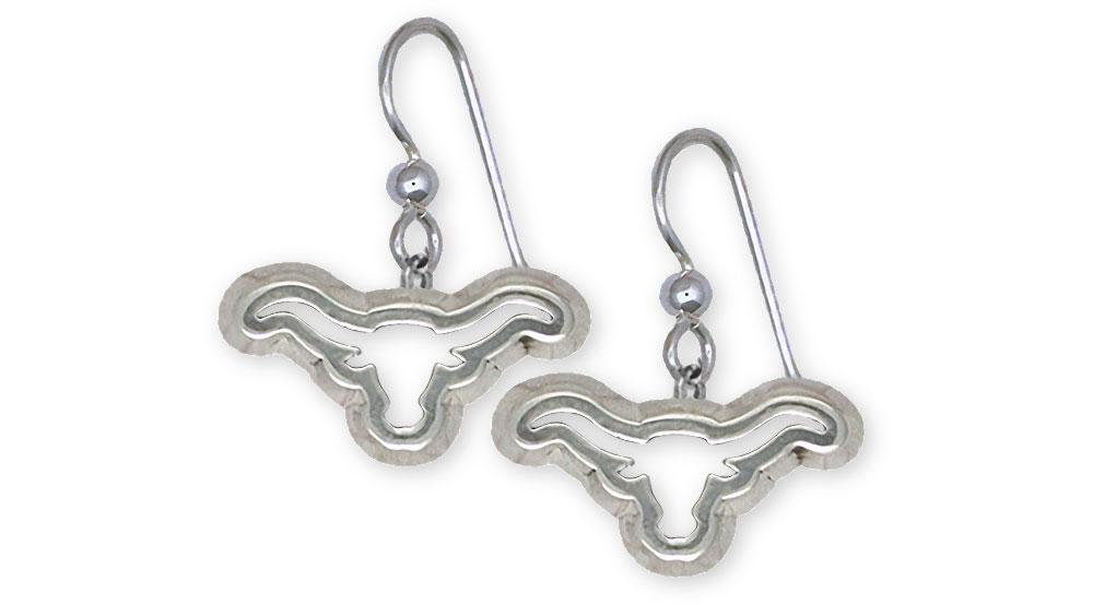 Longhorn Charms Longhorn Earrings Sterling Silver Longhorn Jewelry Longhorn jewelry