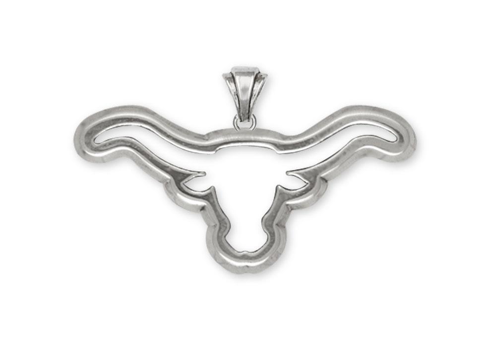 Longhorn Charms Longhorn Pendant Sterling Silver Longhorn Jewelry Longhorn jewelry