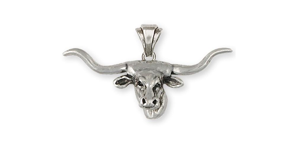 Longhorn Charms Longhorn Pendant Sterling Silver Longhorn Jewelry Longhorn jewelry