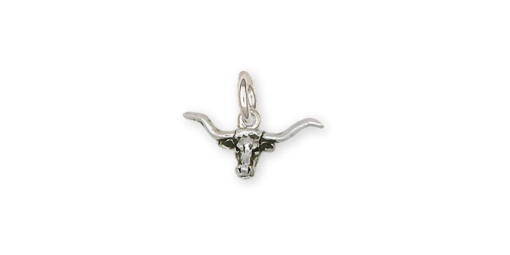 Longhorn Charms Longhorn Charm Sterling Silver Longhorn Jewelry Longhorn jewelry