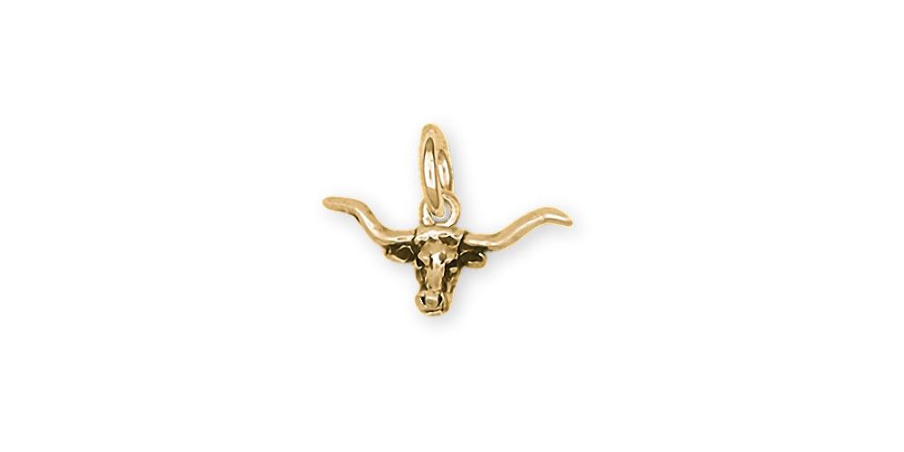 Longhorn Charms Longhorn Charm 14k Gold Longhorn Jewelry Longhorn jewelry