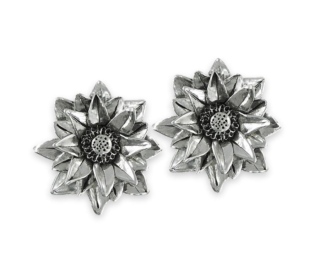 Lotus Charms Lotus Cufflinks Sterling Silver Lotus Flower Jewelry Lotus jewelry