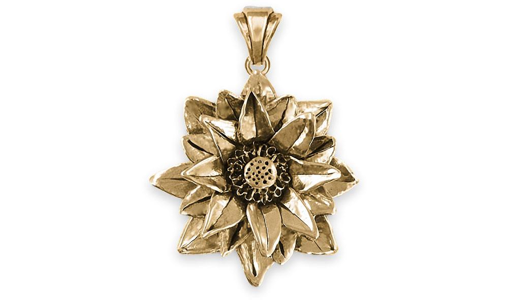 Lotus Charms Lotus Pendant 14k Gold Lotus Flower Jewelry Lotus jewelry