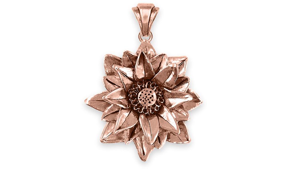 Lotus Charms Lotus Pendant 14k Rose Gold Lotus Flower Jewelry Lotus jewelry