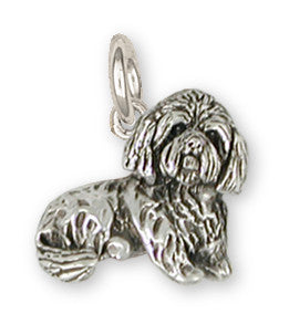 Lhasa Apso Charm Handmade Sterling Silver Dog Jewelry LS18-C