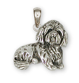 Lhasa Apso Pendant Handmade Sterling Silver Dog Jewelry LS18-P
