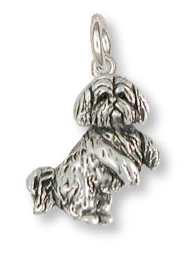 Lhasa Apso Charm Handmade Sterling Silver Dog Jewelry LS20-C