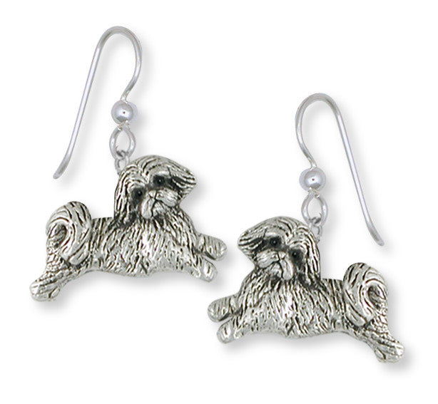 Lhasa Apso Earrings Handmade Sterling Silver Dog Jewelry LS22-E