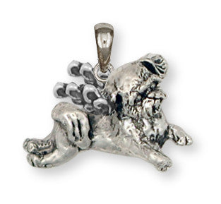 Lhasa Apso Pendant Handmade Sterling Silver Dog Jewelry LSLH2-AP