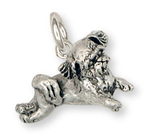 Lhasa Apso Charm Handmade Sterling Silver Dog Jewelry LSLH2-C