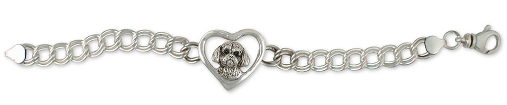 Lhasa Apso Bracelet Handmade Sterling Silver Dog Jewelry LSLSZ7-B