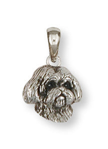 Lhasa Apso Pendant Handmade Sterling Silver Dog Jewelry LSLSZ9H-P