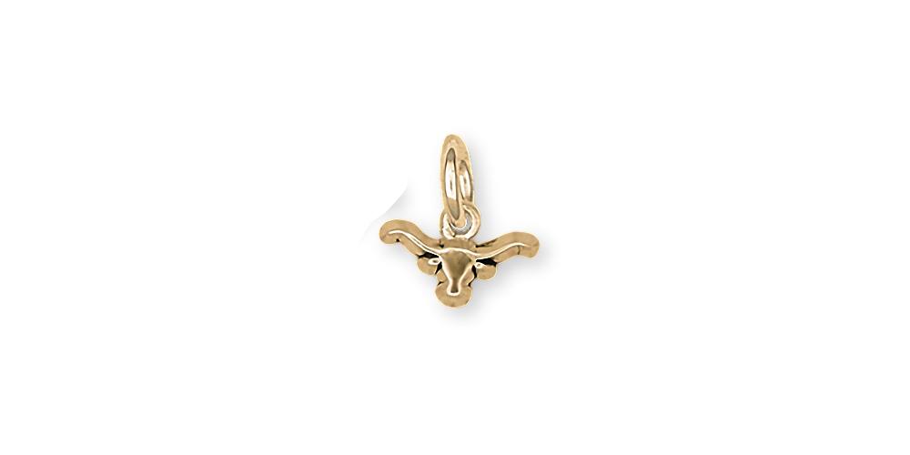 Longhorn Charms Longhorn Charm 14k Gold Longhorn Jewelry Longhorn jewelry