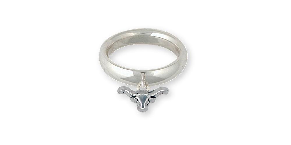 Longhorn Charms Longhorn Ring Sterling Silver Longhorn Jewelry Longhorn jewelry