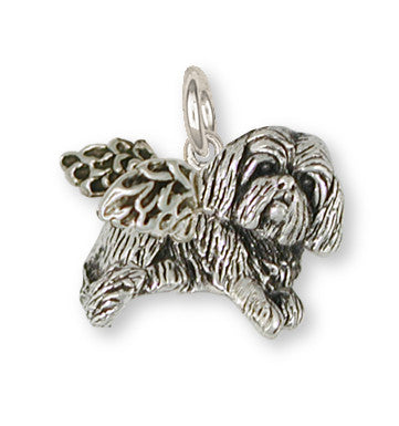 Lhasa Apso Charm Handmade Sterling Silver Dog Jewelry LSZ17-AC