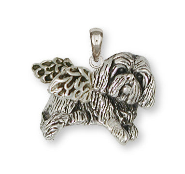 Lhasa Apso Pendant Handmade Sterling Silver Dog Jewelry LSZ17-AP