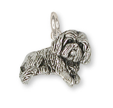 Lhasa Apso Charm Handmade Sterling Silver Dog Jewelry LSZ17-C