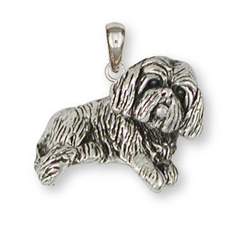 Lhasa Apso Pendant Handmade Sterling Silver Dog Jewelry LSZ17-P