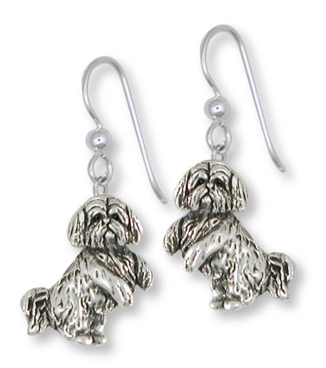 Lhasa Apso Earrings Handmade Sterling Silver Dog Jewelry LSZ20-E