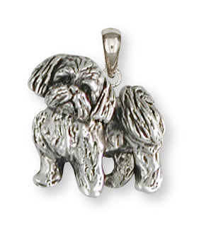 Lhasa Apso Pendant Handmade Sterling Silver Dog Jewelry LSZ21-P