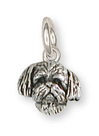 Lhasa Apso Charm Handmade Sterling Silver Dog Jewelry LSZ21H-C
