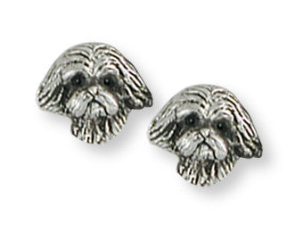 Lhasa Apso Earrings Handmade Sterling Silver Dog Jewelry LSZ22H-E