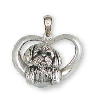Lhasa Apso Pendant Handmade Sterling Silver Dog Jewelry LSZ23-P