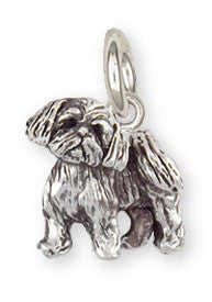 Lhasa Apso Charm Handmade Sterling Silver Dog Jewelry LSZ25S-C