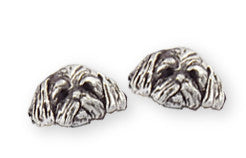 Lhasa Apso Earrings Handmade Sterling Silver Dog Jewelry LSZ25S-E