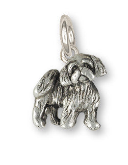 Lhasa Apso Charm Handmade Sterling Silver Dog Jewelry LSZ27-C